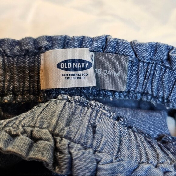 Girls’ Pants (18-24M) Bundle of 3 - Harem Style Pants, Denim Shorts, Black Short - Picture 7 of 12